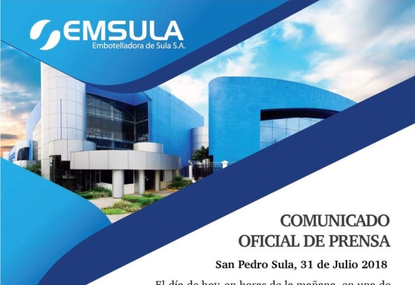 Comunicado de prensa de Emsula