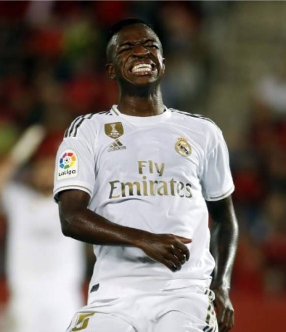 Vinicius Jr. se lamenta tras perder una ocasión ante el Mallorca.