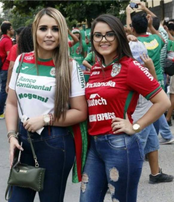 Que bonitas las aficionadas del Marathón.