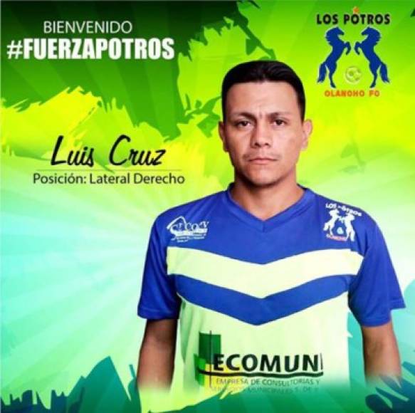 Luis Cruz: Otro de los jugadores que ha sido anunciado como nuevo fichaje del Olancho FC.