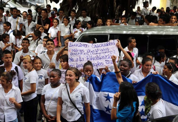 Seguridad en centros educativos exigen estudiantes hondureños