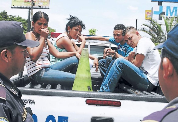 Capturan a cuatro supuestos asaltantes en San Pedro Sula