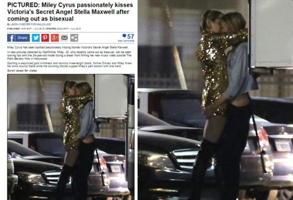 Apasionadas fotos confirman romance entre Miley Cyrus y la modelo Stella Maxwell