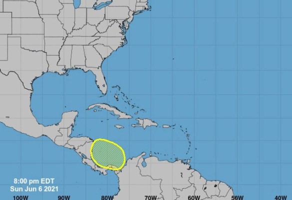 Se forma primer sistema de baja presión en el Atlántico y se dirige a Centroamérica