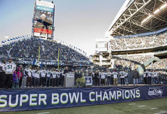 Seattle se vistió de gala y vitoreó a los Seahawks, campeones del Super Bowl