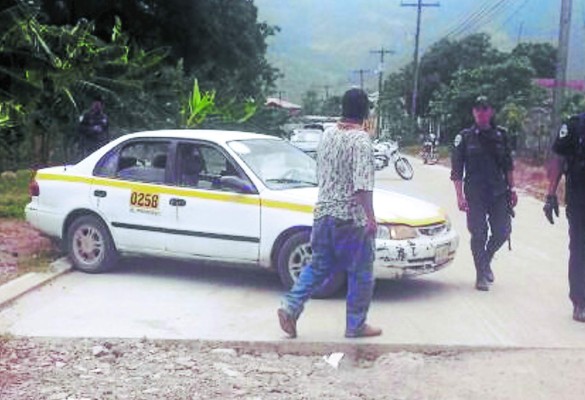 Sicarios acribillan a taxista hondureño en El Progreso
