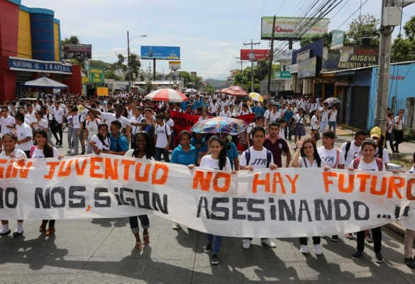 Seguridad en centros educativos exigen estudiantes hondureños