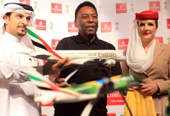 Pelé será embajador de una aerolínea para el Mundial de Brasil