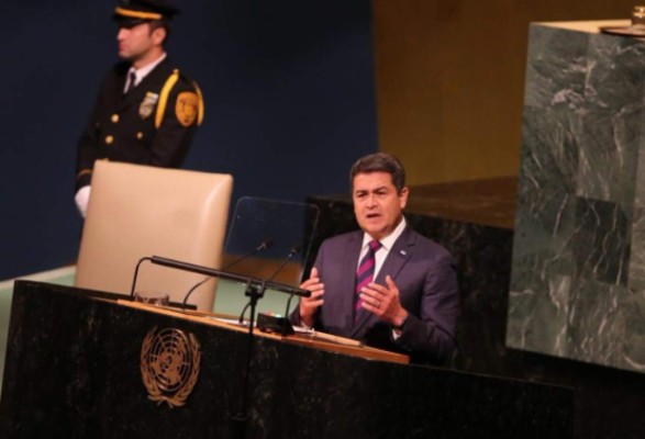 Presidente de Honduras habla de migración y cambio climático en la ONU