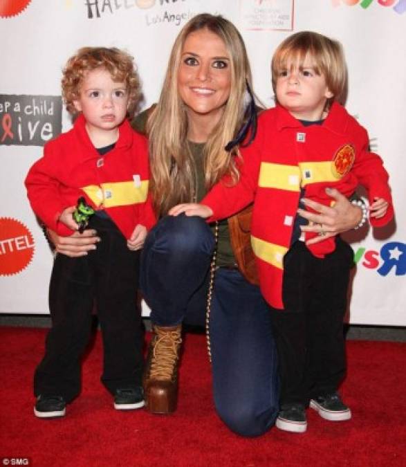 La actriz tuvo dos hijos gemelos, Bob y Max, de 6 años con el famoso actor.