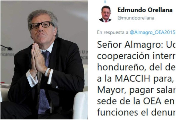 El revés del exfiscal Edmundo Orellana a Luis Almagro en Twitter