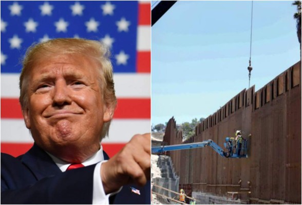 Trump presume los avances del muro 'grande y hermoso' en la frontera