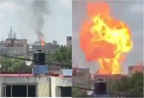 Video: Explosión de un edificio después del terremoto en México