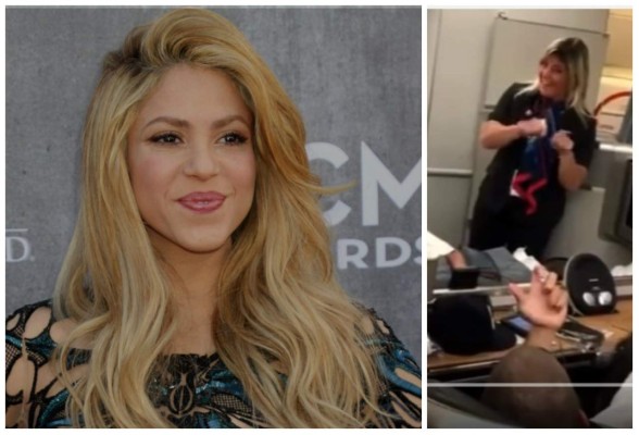 Se viraliza la reacción de Shakira ante la azafata que le bailó el 'Waka Waka'
