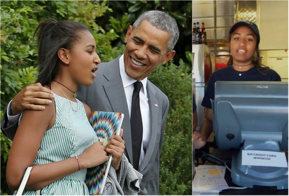 Hija de Obama trabaja como mesera en restaurante de EUA