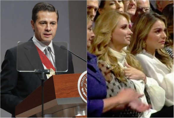 Peña Nieto presenta último informe y hace llorar a Angélica Rivera