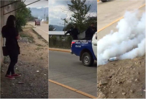 Investigan abuso de policías que lanzaron gas lacrimógeno a pobladores en Santa Bárbara