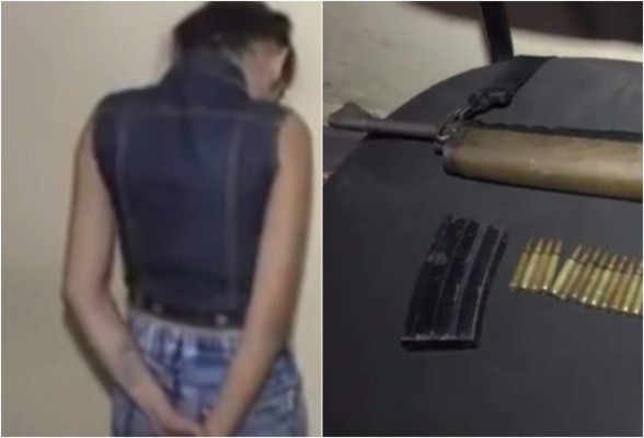 Detienen a quinceañera hondureña con un fusil AK-47