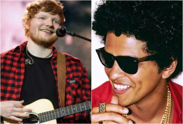 El divertido regalo de cumpleaños de Ed Sheeran a Bruno Mars