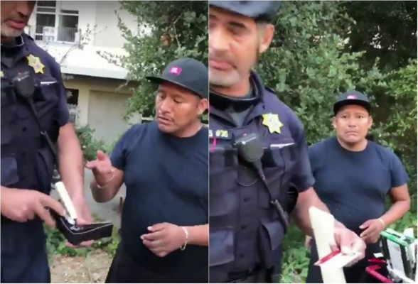 Video: Policía le quita dinero a vendedor inmigrante en California