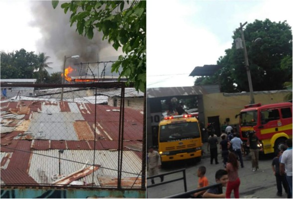 Incendio en el antiguo Centro Penal de San Pedro Sula