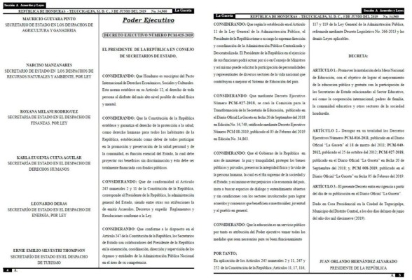Publican en La Gaceta la derogación de los PCM