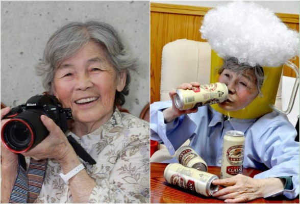 Abuelita japonesa cautiva las redes sociales con sus selfies