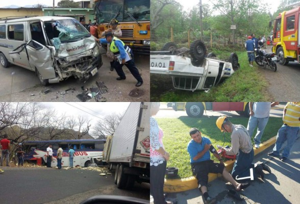 Honduras registra cinco accidentes viales en distintas zonas