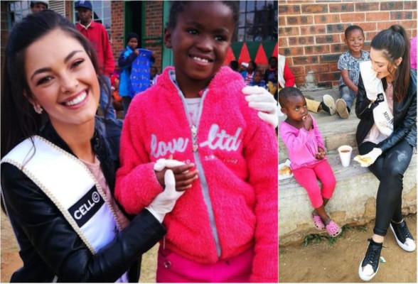 Miss Sudáfrica se disculpa por usar guantes en visita a niños con HIV