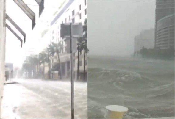 Video: Mar se une con el río y deja las calles de Miami inundadas