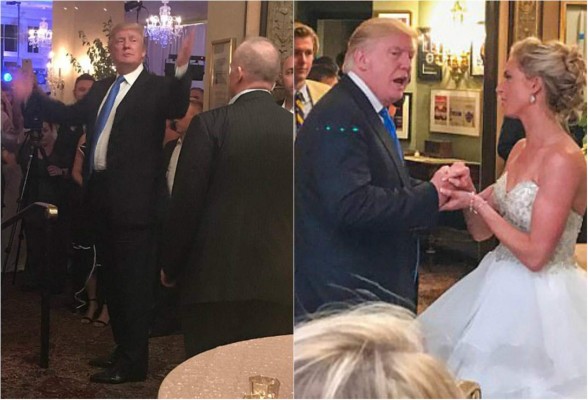 El rompe bodas: Trump interrumpe una fiesta en New Jersey