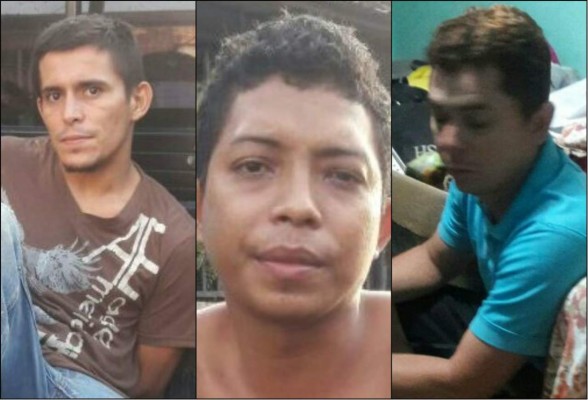 Los detenidos para investigación son Juan Galeas, Edi Rodríguez y Lenin Mendoza.