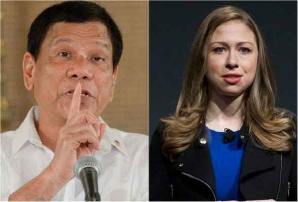 Duterte se burla de Chelsea Clinton por infidelidad de su padre con Lewinsky