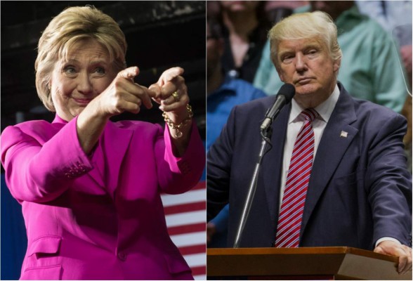 Trump se desploma en sondeos y Hillary rompe récord