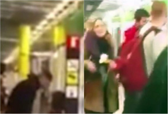 Denuncian a una pareja por 'intimar' en metro de Barcelona