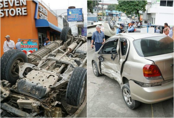 Agente de la DPI resulta herida en accidente en San Pedro Sula