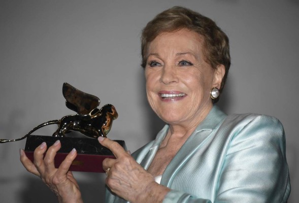 Venice (Italy), 02/09/2019.- British actress Julie Andrews poses after she received the Golden Lion for Lifetime Achievement Award during the 76th annual Venice International Film Festival, in Venice, Italy, 02 September 2019. The festival runs from 28 August to 07 September. (Cine, Italia, Niza, Venecia) EFE/EPA/CLAUDIO ONORATI