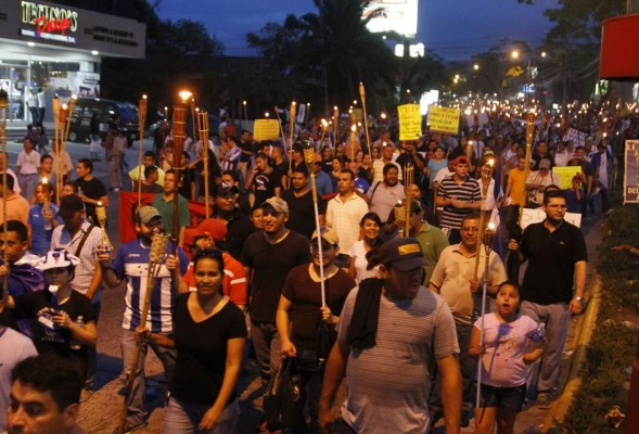 Indignados marchan nuevamente en San Pedro Sula
