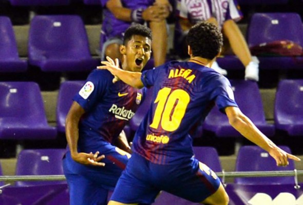 'Choco' Lozano se luce con gol y asistencia en su debut oficial con el Barça B ante Valladolid