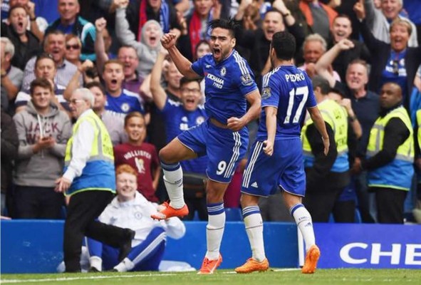Video: El primer gol de Falcao con el Chelsea