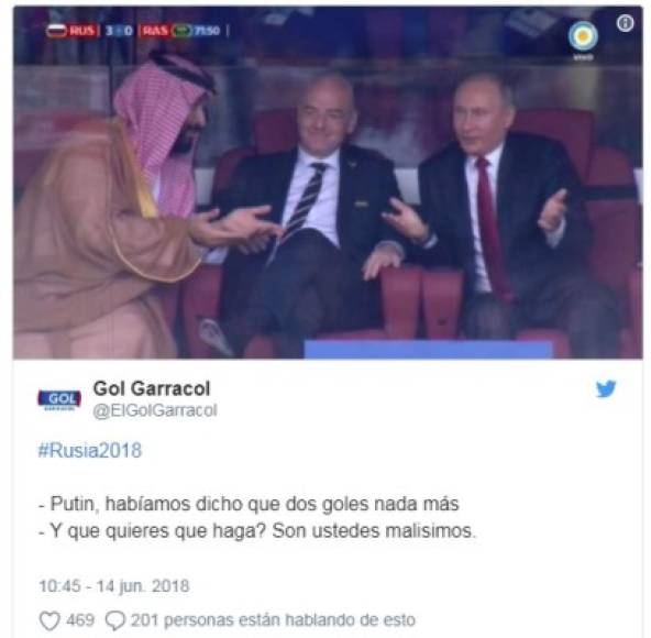 Los usuarios en Twitter dejaron volar su creatividad subtitulando el nuevo meme del Mundial de Rusia.