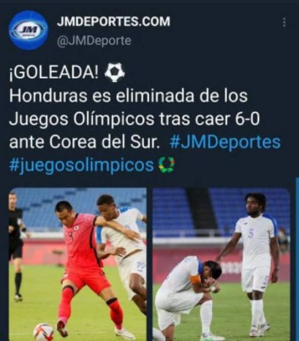 Los portales panameños también hicieron sus comentarios sobre la paliza de la Sub-23 de Honduras