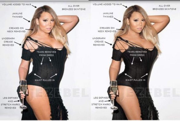 Filtran fotos de Mariah Carey sin photoshop