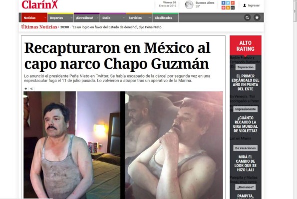 El mundo felicita a México por la recaptura de Guzmán Loera