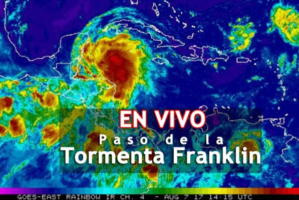 Sigue la tormenta Franklin a su paso por las costas de Honduras