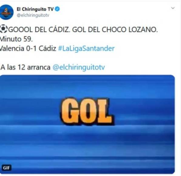 Tras su error en las redes sociales, El Chiringuito borró el posteo y señaló que el golazo era del Cádiz.