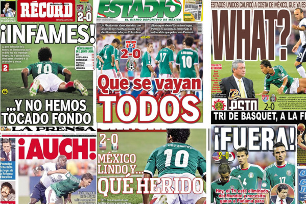 Prensa mexicana califica como infame y fiasco a su selección