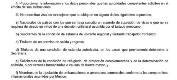 México advierte a hondureños que deben cumplir ley para entrar al país