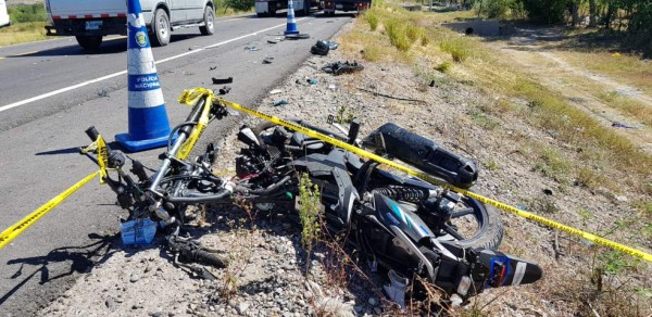 Dos personas muertas y tres heridas deja fatal accidente en la zona sur de Honduras