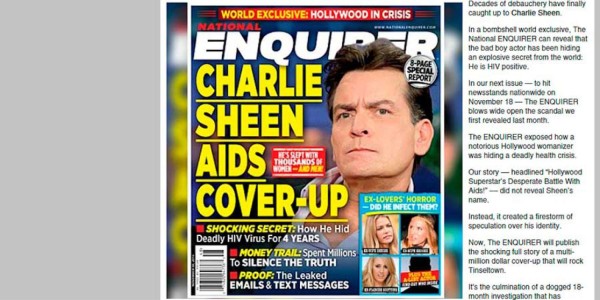 Charlie Sheen es VIH positivo